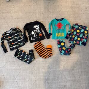 Carter's Black and Green Dinosaur Halloween Pajama Set 2T